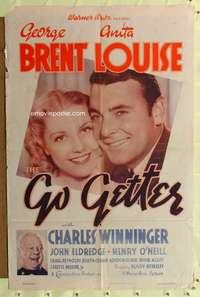 w381 GO-GETTER one-sheet movie poster '37 George Brent, Anita Louise