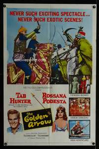 w384 GOLDEN ARROW one-sheet movie poster '63 Tab Hunter, Rossana Podesta