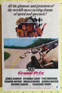 w390 GRAND PRIX one-sheet movie poster '67 James Garner, car racing!