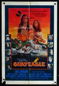 w392 GRAYEAGLE one-sheet movie poster '77 Iron Eyes Cody, Ben Johnson