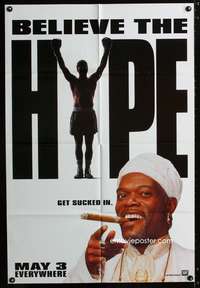 w400 GREAT WHITE HYPE teaser one-sheet movie poster '96 Sam Jackson, boxing!