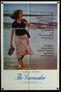 w488 LACEMAKER one-sheet movie poster '77 French Isabelle Huppert on beach!