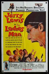 w490 LADIES' MAN one-sheet movie poster '61 Jerry Lewis screwball comedy!