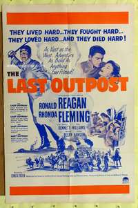 w502 LAST OUTPOST military one-sheet movie poster R60s Reagan, Fleming