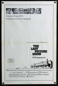 w503 LAST PICTURE SHOW one-sheet movie poster '71 Bogdanovich, Bridges