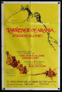 w513 LAWRENCE OF ARABIA one-sheet movie poster R70 David Lean classic!