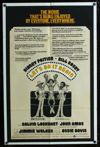 w518 LET'S DO IT AGAIN reviews one-sheet movie poster '75 Poitier, Cosby