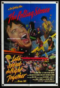 w519 LET'S SPEND THE NIGHT TOGETHER one-sheet movie poster '83Rolling Stones