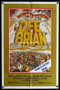 w520 LIFE OF BRIAN style B one-sheet movie poster '79 Monty Python,Stout art