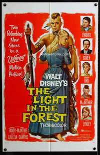 w521 LIGHT IN THE FOREST one-sheet movie poster '58 Disney, James MacArthur