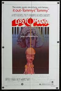w525 LISZTOMANIA one-sheet movie poster '75 Ken Russell, Roger Daltrey