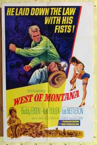 w555 MAIL ORDER BRIDE int'l one-sheet movie poster '64 West of Montana!