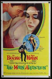 w556 MAIN ATTRACTION one-sheet movie poster '62 Pat Boone, Nancy Kwan