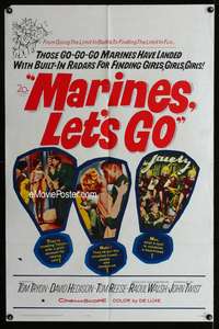 w562 MARINES LET'S GO one-sheet movie poster '61 Raoul Walsh, Tom Tryon
