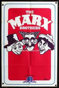 w564 MARX BROTHERS one-sheet movie poster '70s Groucho, Harpo, Chico