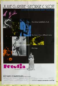 w647 PETULIA style B one-sheet movie poster '68 Julie Christie, George Scott