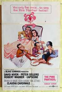 w651 PINK PANTHER one-sheet movie poster '64 Peter Sellers, Rickard art!