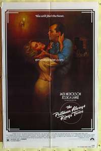 w657 POSTMAN ALWAYS RINGS TWICE one-sheet movie poster '81 Jack Nicholson
