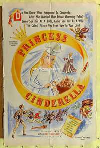 w662 PRINCESS CINDERELLA one-sheet movie poster '55 what happened after?