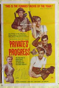 w664 PRIVATE'S PROGRESS one-sheet movie poster '56 Richard Attenborough