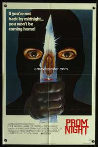 w665 PROM NIGHT one-sheet movie poster '80 Jamie Lee Curtis, horror!