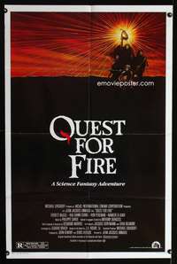 w672 QUEST FOR FIRE one-sheet movie poster '82 Rae Dawn Chong, cave men!