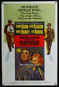 w683 REQUIEM FOR A HEAVYWEIGHT one-sheet movie poster '62 Quinn, boxing!