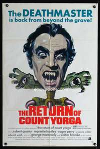w685 RETURN OF COUNT YORGA one-sheet movie poster '71 AIP vampires!
