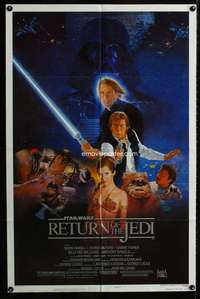 w687 RETURN OF THE JEDI style B one-sheet movie poster '83 George Lucas