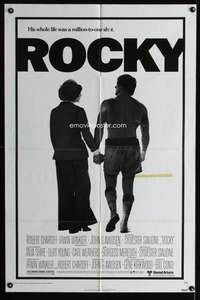 w700 ROCKY one-sheet movie poster '77 Sylvester Stallone boxing classic!