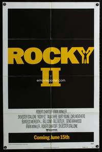 w703 ROCKY II advance one-sheet movie poster '79 Sylvester Stallone, Weathers