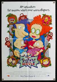 w707 RUGRATS MOVIE DS advance one-sheet movie poster '98 Nickelodeon cartoon