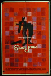 w711 SAINT JOAN one-sheet movie poster '57 Preminger, Saul Bass artwork!