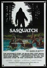 w718 SASQUATCH one-sheet movie poster '78 cool Marv Boggs art of Bigfoot!