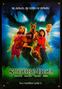 w724 SCOOBY-DOO DS advance one-sheet movie poster '02 Shaggy, Fred, Velma!