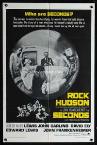 w726 SECONDS one-sheet movie poster '66 Rock Hudson, John Frankenheimer