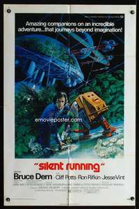 w745 SILENT RUNNING one-sheet movie poster '72 Bruce Dern, Akimoto art!