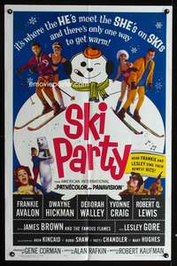 w748 SKI PARTY one-sheet movie poster '65 Frankie Avalon, Dwayne Hickman