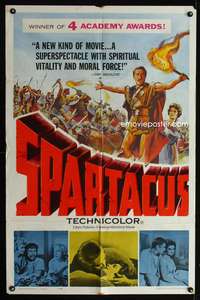 w759 SPARTACUS one-sheet movie poster '61 Stanley Kubrick, Kirk Douglas