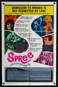 w762 SPREE style A one-sheet movie poster '67 Jayne Mansfield, Las Vegas!