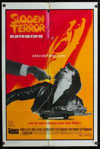 w770 SUDDEN TERROR one-sheet movie poster '71 Mark Lester, Jeffries