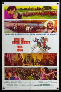 w783 TARAS BULBA style A one-sheet movie poster '62 Tony Curtis, Brynner