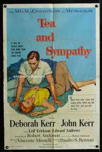 w786 TEA & SYMPATHY one-sheet movie poster '56 Deborah & John Kerr!