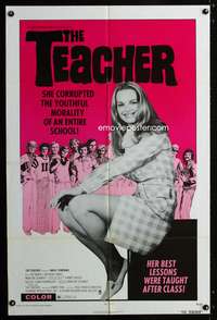 w787 TEACHER one-sheet movie poster '74 her best lessons taught after class!