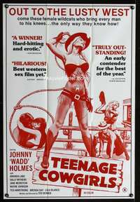 w789 TEENAGE COWGIRLS one-sheet movie poster '73 John Holmes, lusty west!