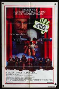 w793 THEATRE OF BLOOD one-sheet movie poster '73 Vincent Price, horror!