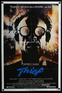 w794 THIEF one-sheet movie poster '81 really cool James Caan image!