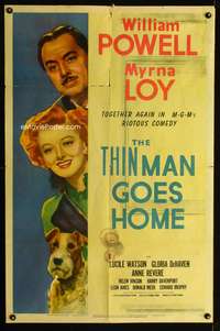 w795 THIN MAN GOES HOME one-sheet movie poster '44 William Powell, Loy