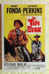 w804 TIN STAR one-sheet movie poster R65 Henry Fonda, Anthony Perkins