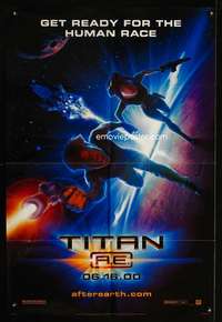 w806 TITAN A.E. DS advance one-sheet movie poster '00 Bluth sci-fi cartoon!